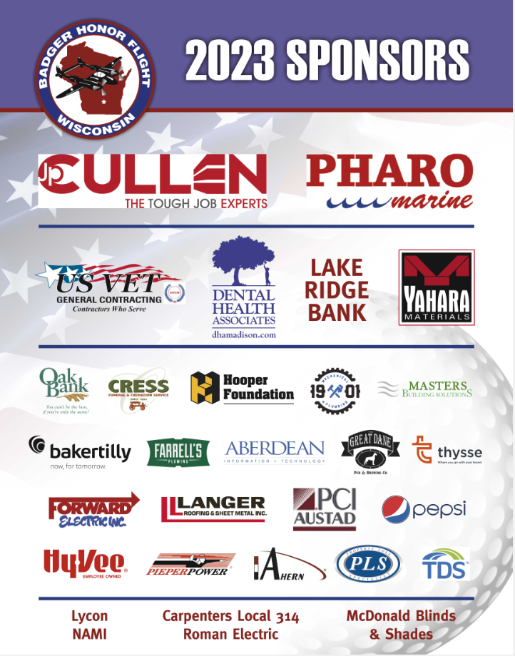 Badger 2023 Golf Outing Sponsors